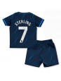 Chelsea Raheem Sterling #7 Venkovní dres pro děti 2023-24 Krátký Rukáv (+ trenýrky)